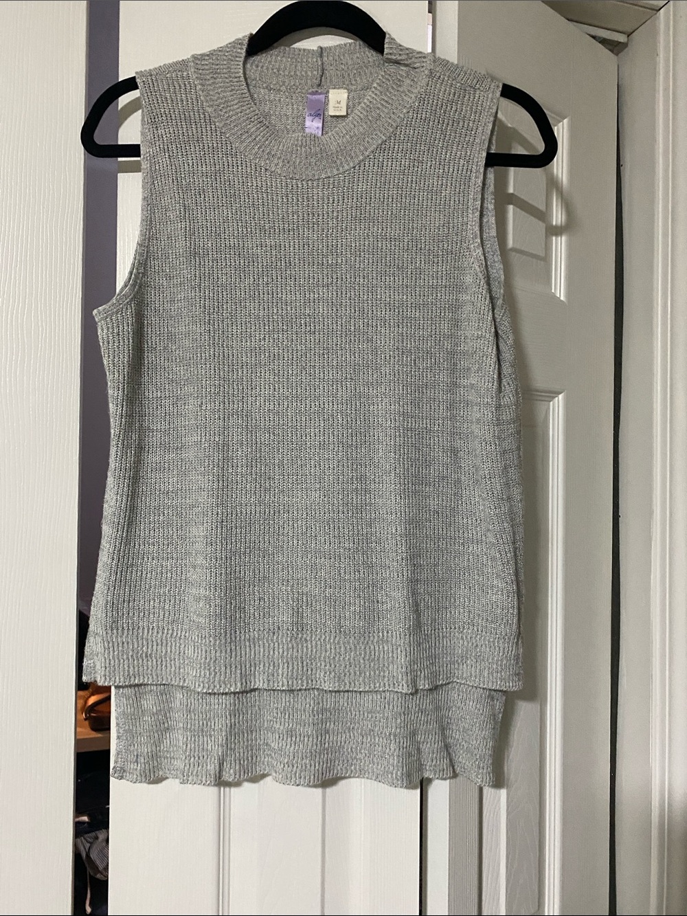 Alya Light Gray Knit Sleeveless Tank
